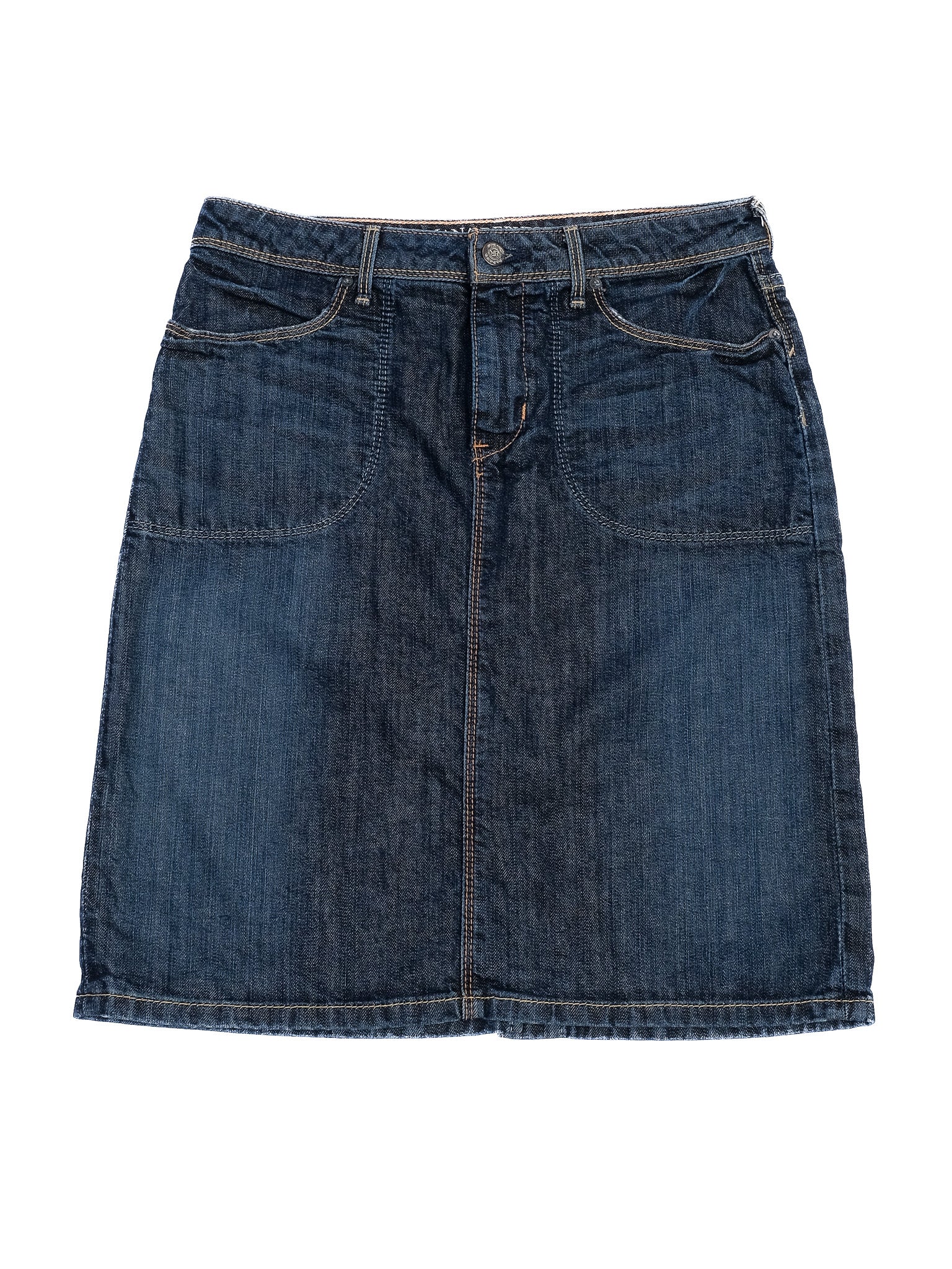 Excellent Banana Republic Blue Denim Skirt Size XS Cotton