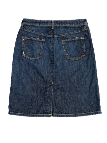 Excellent Banana Republic Blue Denim Skirt Size XS Cotton