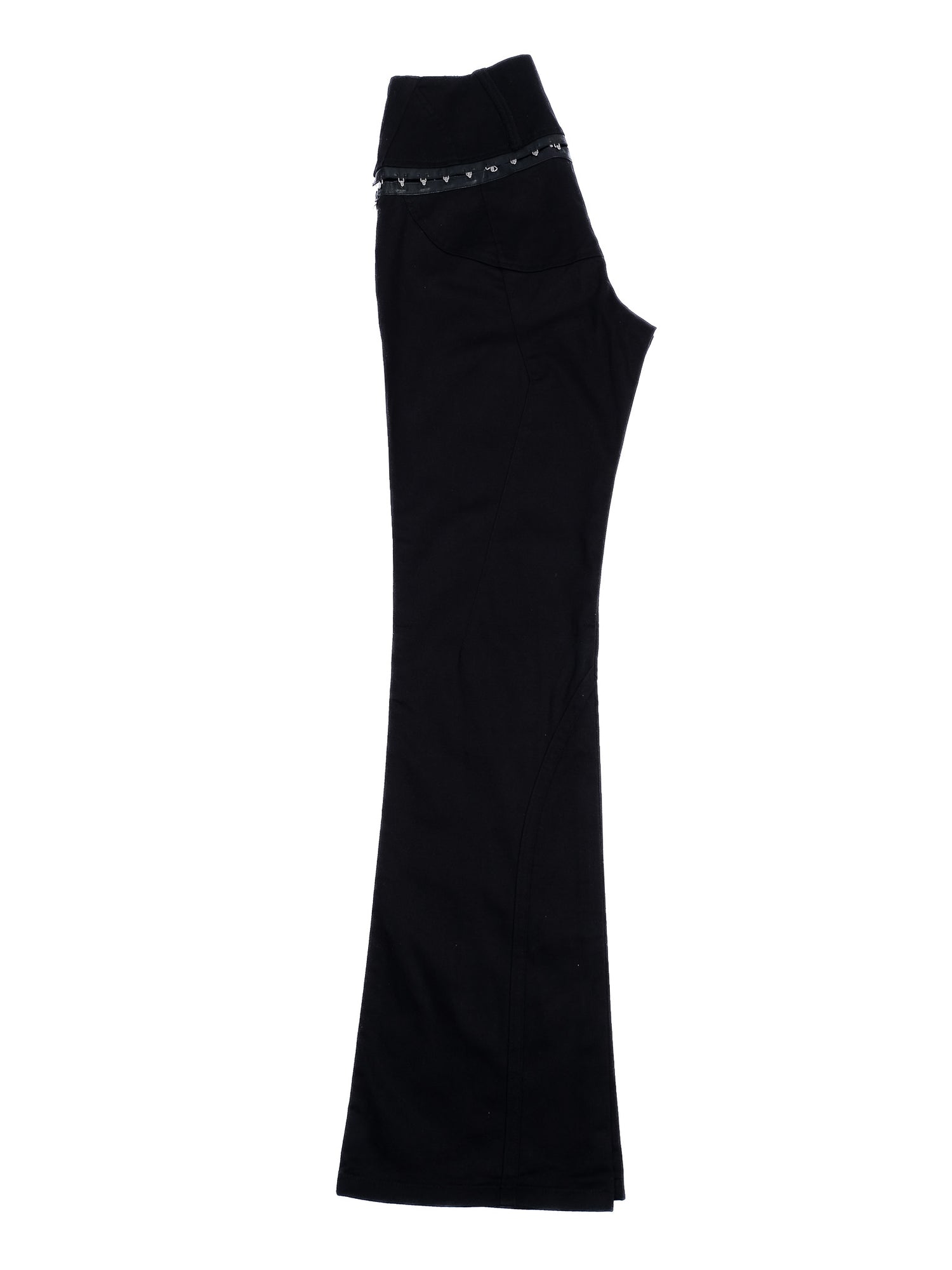 Excellent Exte Black Flared Pants with Decorative Elements WomenÕs Size