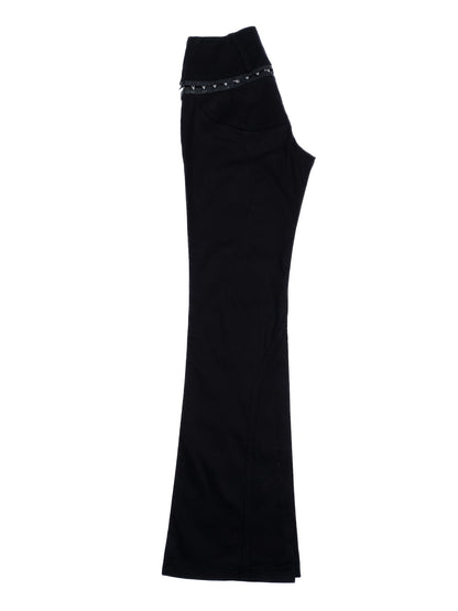Excellent Exte Black Flared Pants with Decorative Elements WomenÕs Size