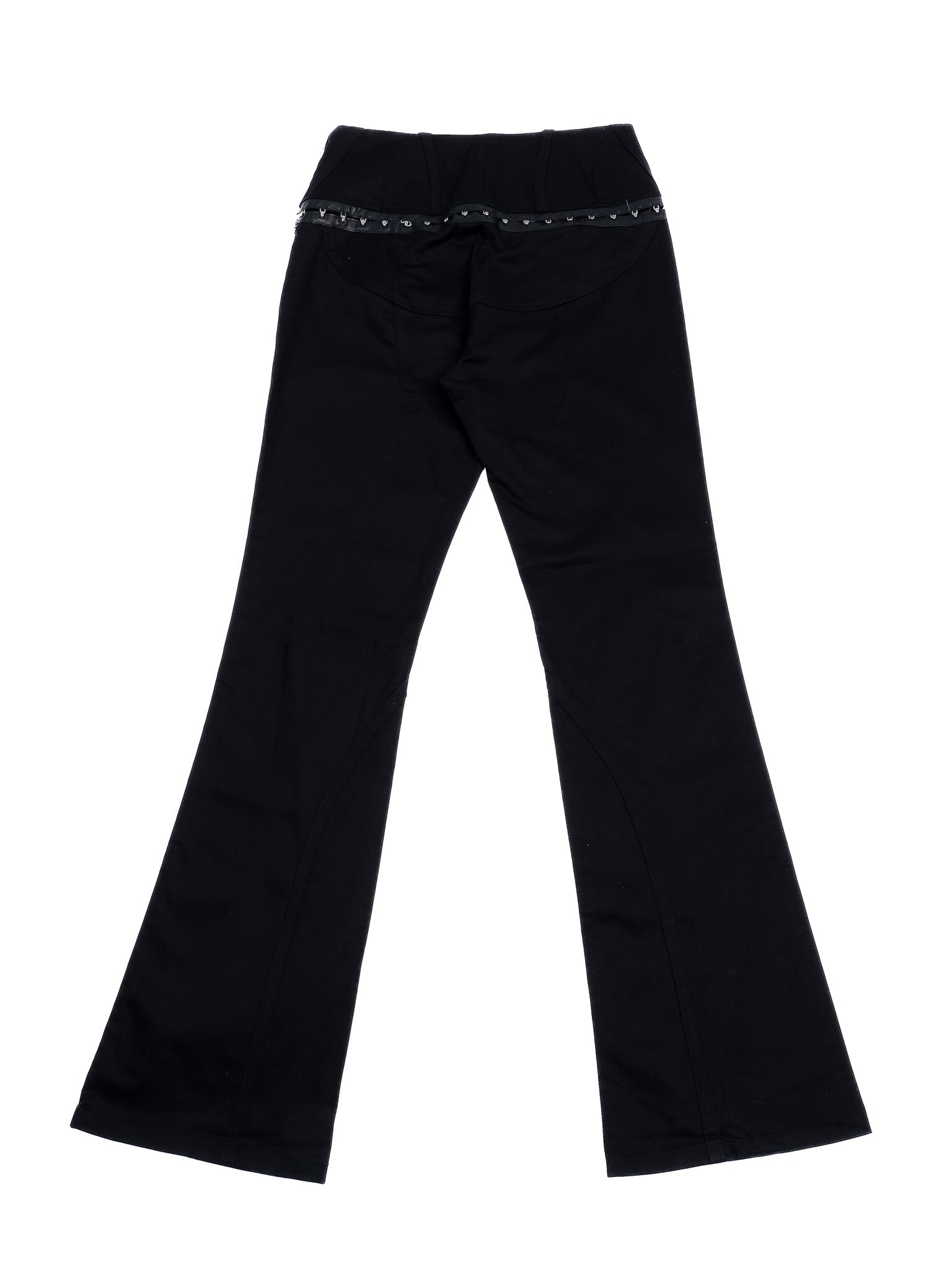 Excellent Exte Black Flared Pants with Decorative Elements WomenÕs Size