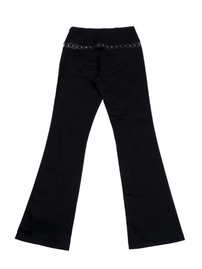 Excellent Exte Black Flared Pants with Decorative Elements WomenÕs Size