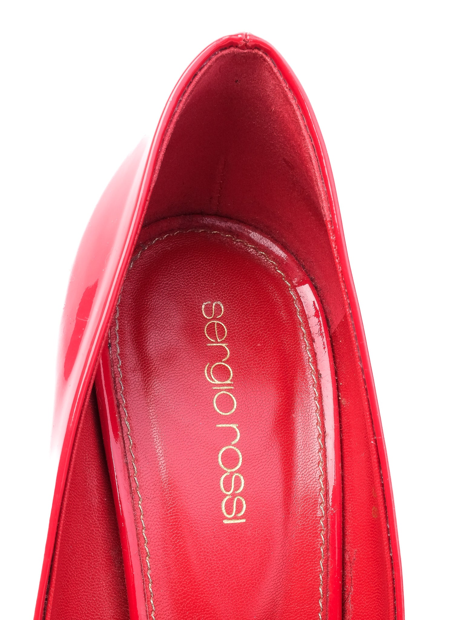 Good Sergio Rossi Red Leather High-Heeled Shoes Size 38