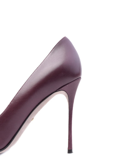 Perfect Sergio Rossi Purple Leather Stiletto Pumps Size N/A