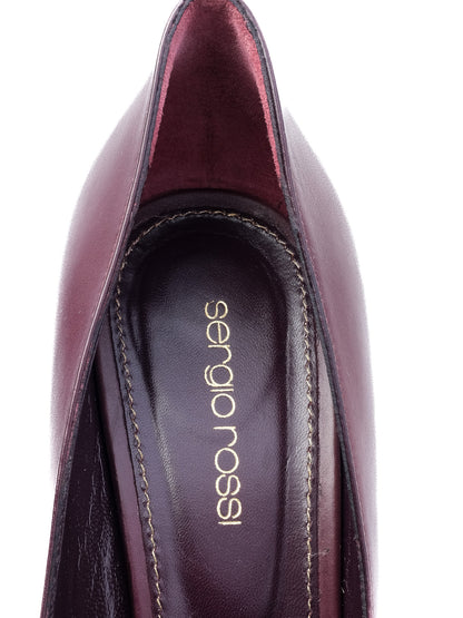 Perfect Sergio Rossi Purple Leather Stiletto Pumps Size N/A