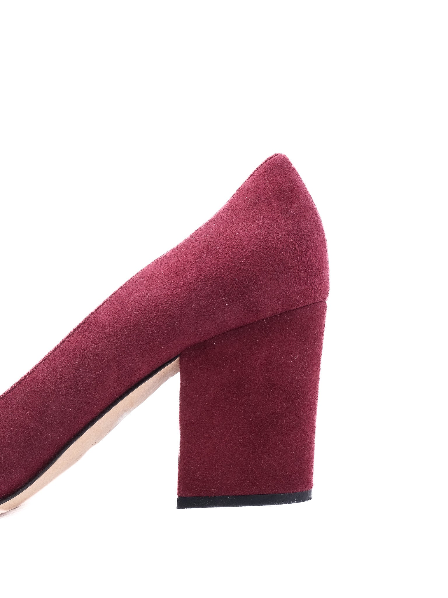 Excellent Sergio Rossi Maroon Suede High Heels Size 38.5