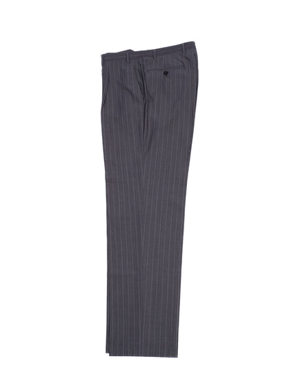 Excellent Canali Gray Pinstripe Suit Size L Cupro Fabric