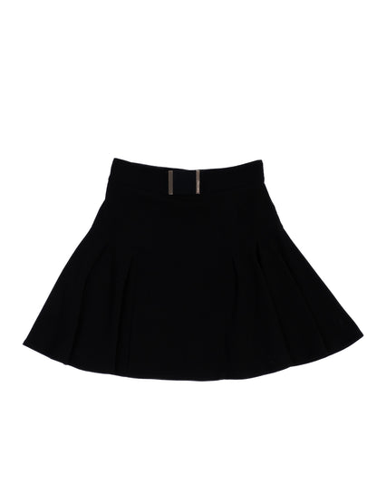 Excellent Elisabetta Franchi Black Skirt Size S with Flared Design