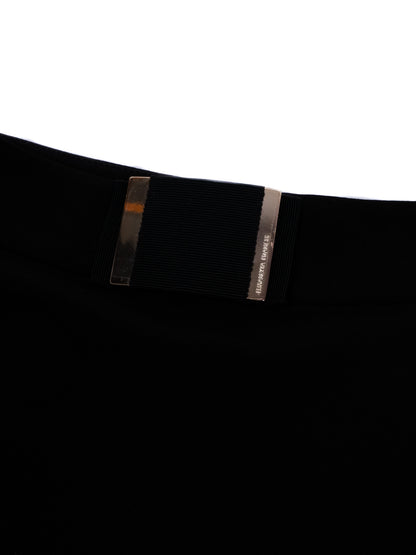 Excellent Elisabetta Franchi Black Skirt Size S with Flared Design