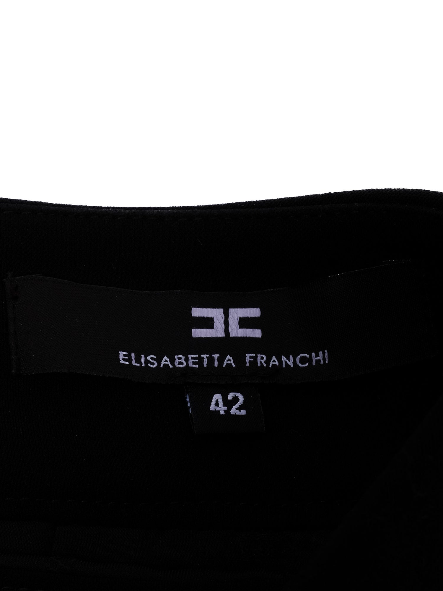 Excellent Elisabetta Franchi Black Skirt Size S with Flared Design