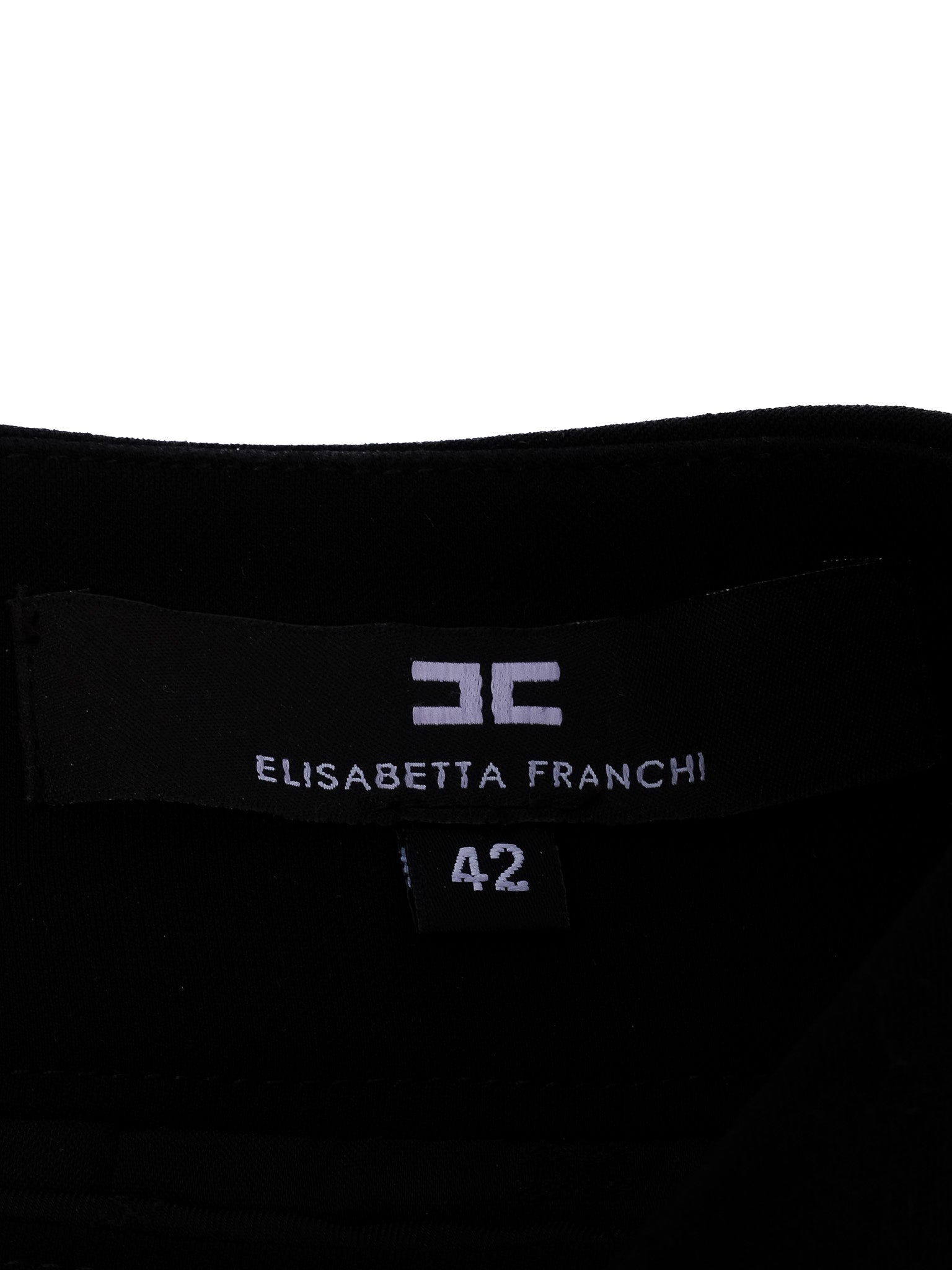 Excellent Elisabetta Franchi Black Skirt Size S with Flared Design