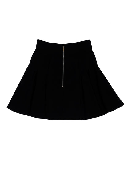 Excellent Elisabetta Franchi Black Skirt Size S with Flared Design