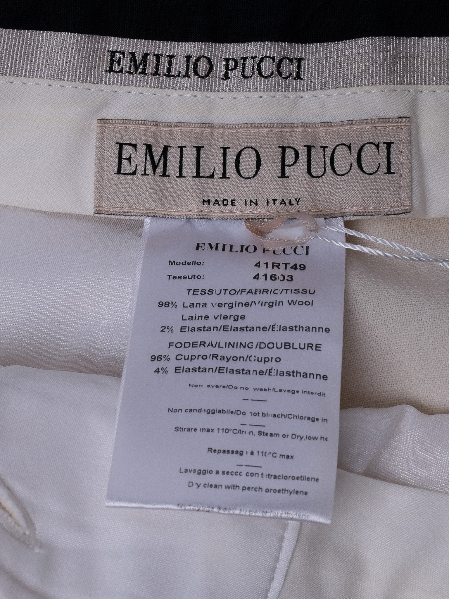 Excellent Emilio Pucci White Wool Women&