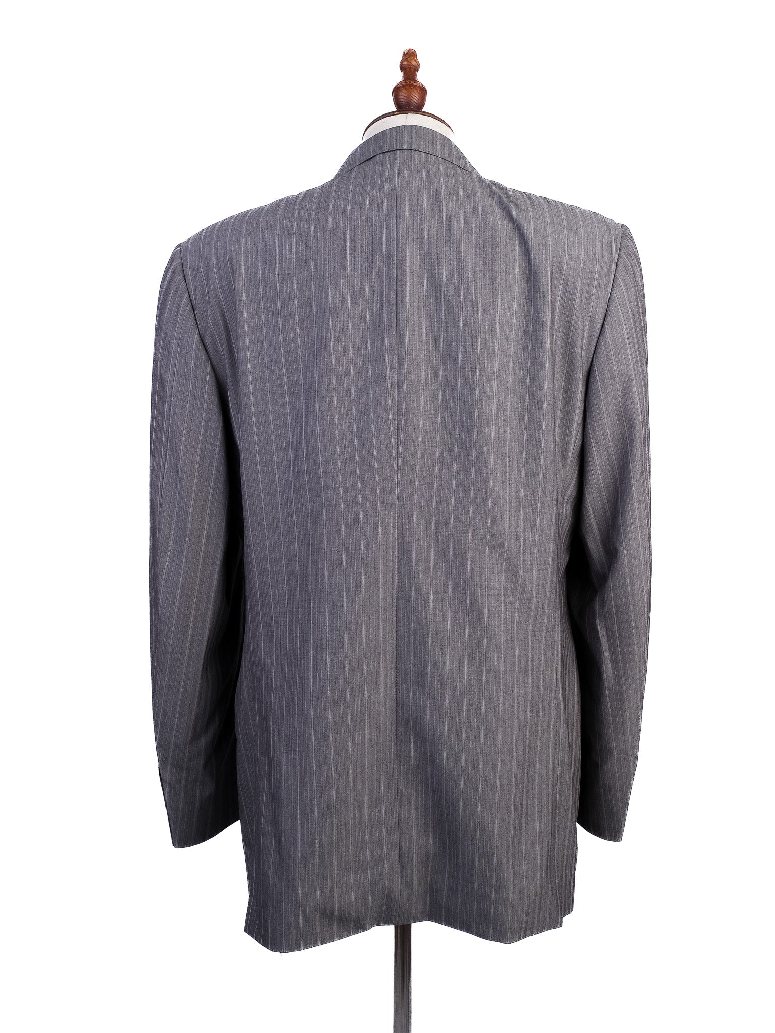 Excellent Canali Gray Pinstripe Suit Size L Cupro Fabric