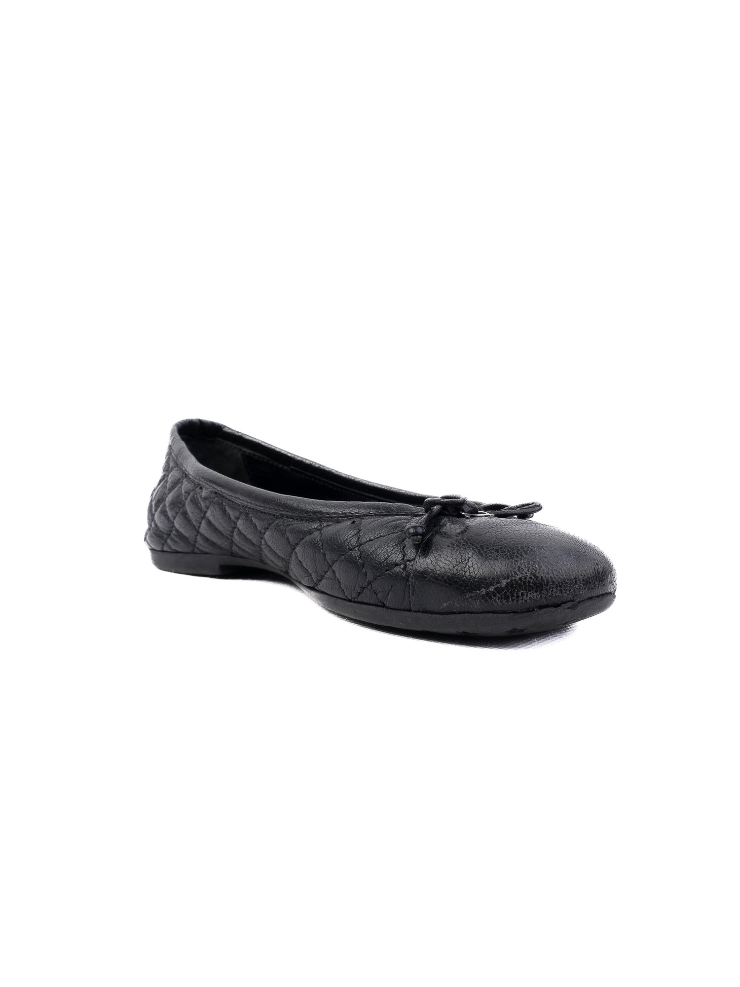 Excellent Blumarine Black Leather Quilted Ballet Flats Size 30
