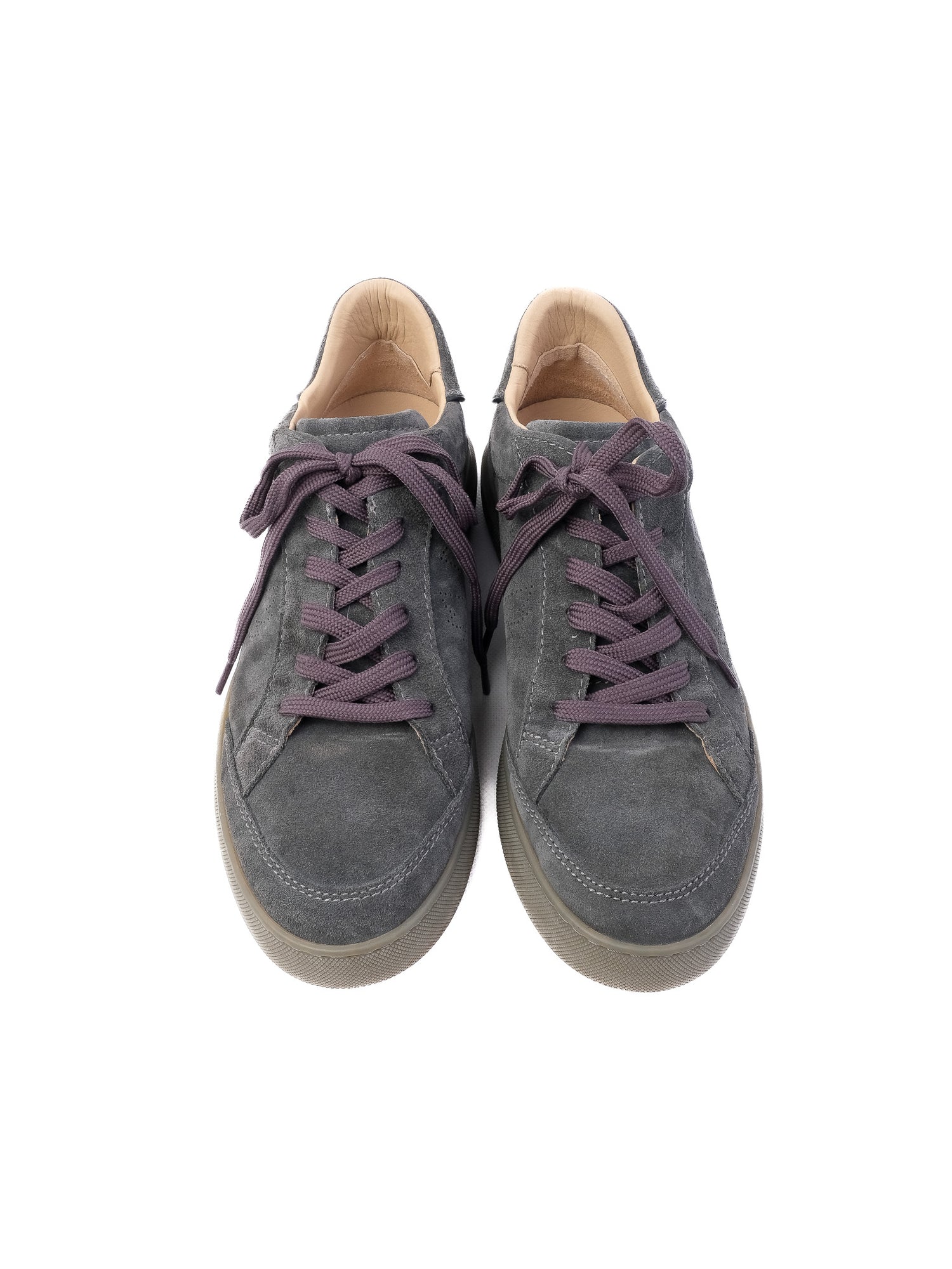 Perfect BELSTAFF Gray Leather Sneakers Size 42.5 for Men