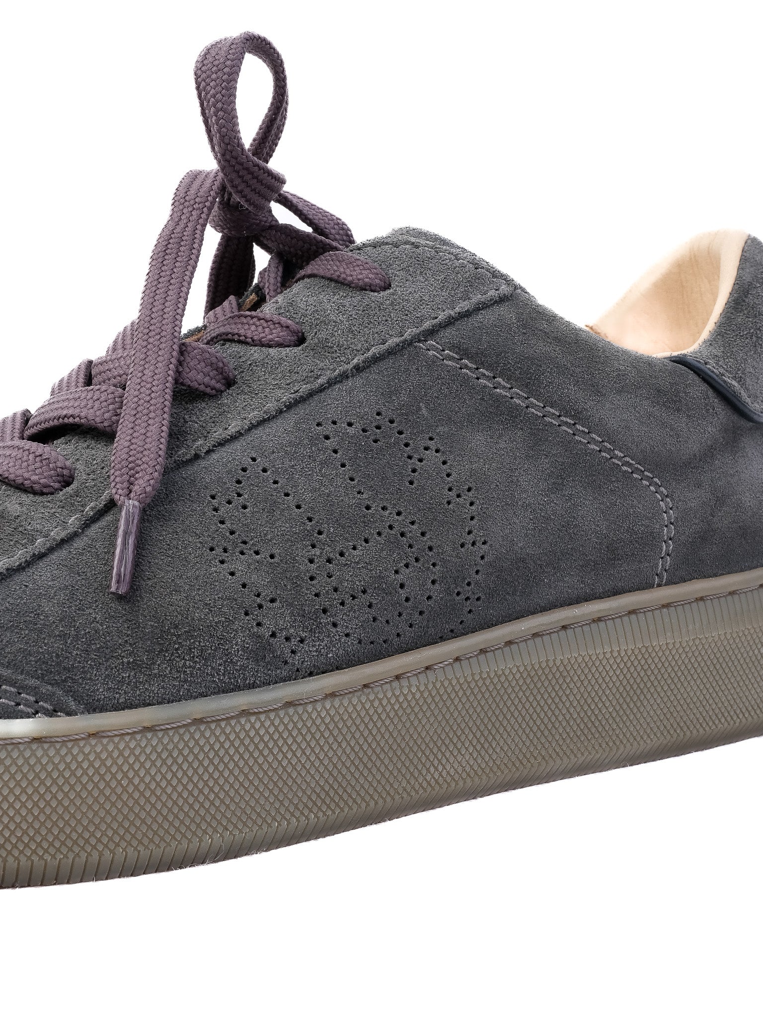 Perfect BELSTAFF Gray Leather Sneakers Size 42.5 for Men