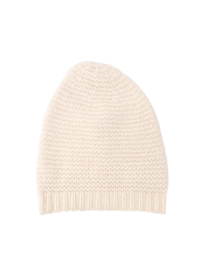 Excellent Bonpoint White Cashmere Knit Beanie for Kids, Size 4