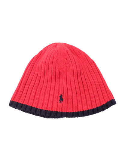 Excellent Polo Ralph Lauren Red Wool Beanie Size 4 for Kids
