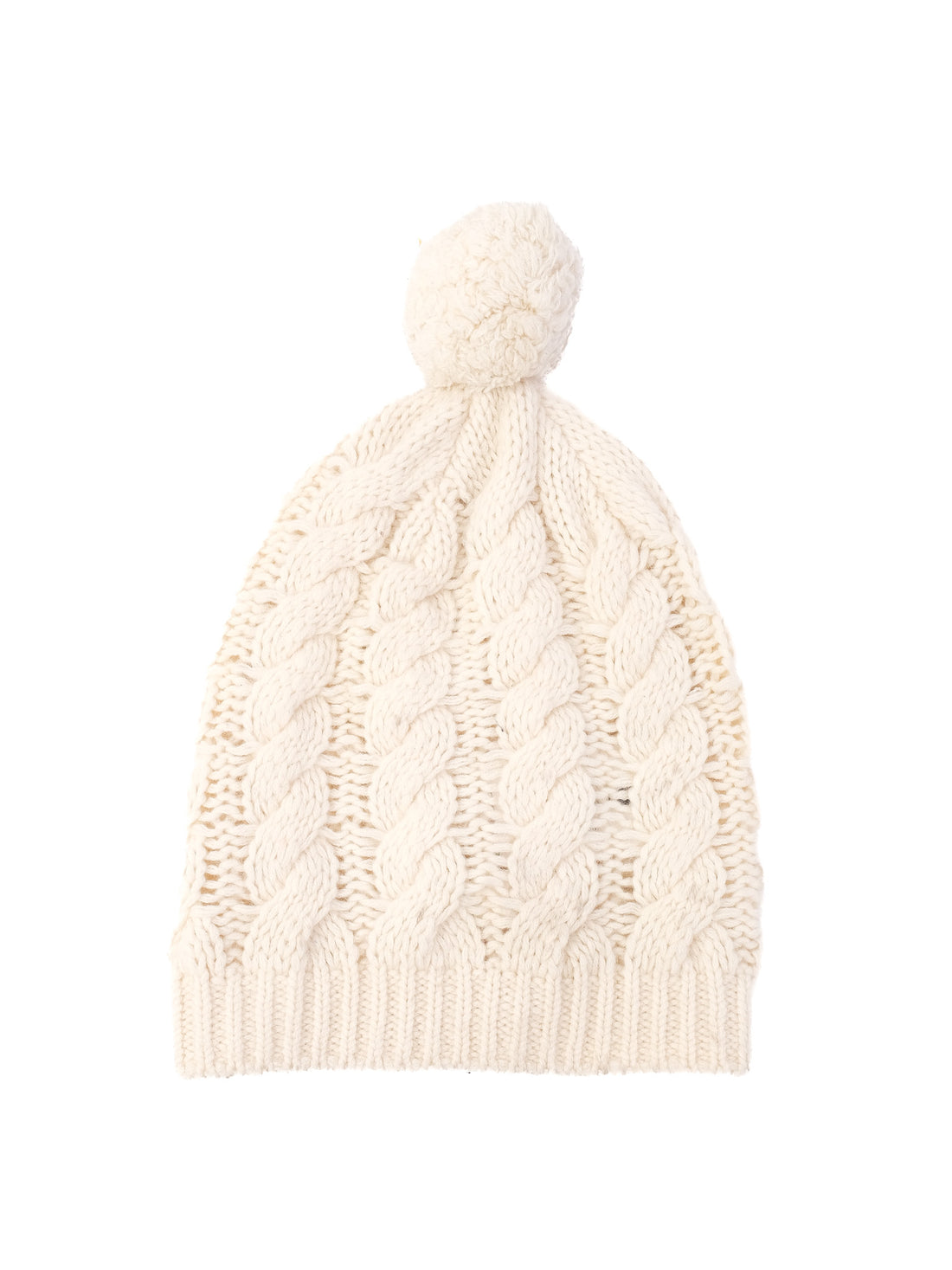 Excellent Bonpoint White Cashmere Knitted Beanie Hat Size 4
