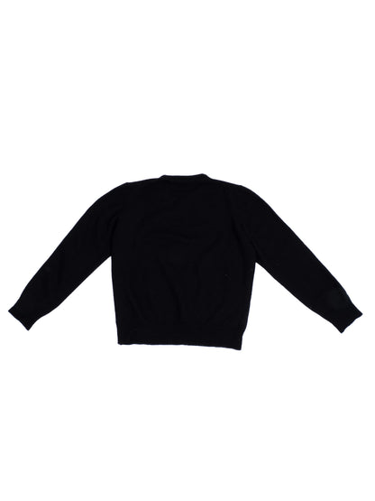 Excellent Gran Sasso Black Wool Sweater Size XS Made in Italy