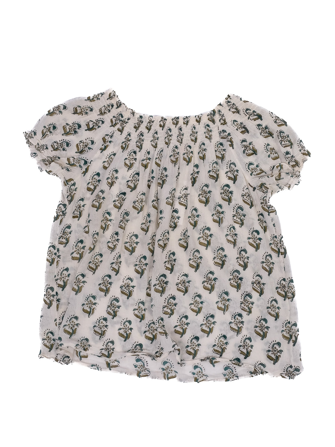 Excellent Bonpoint Floral Blouse for Kids Size 8 Cotton Mixed Colors