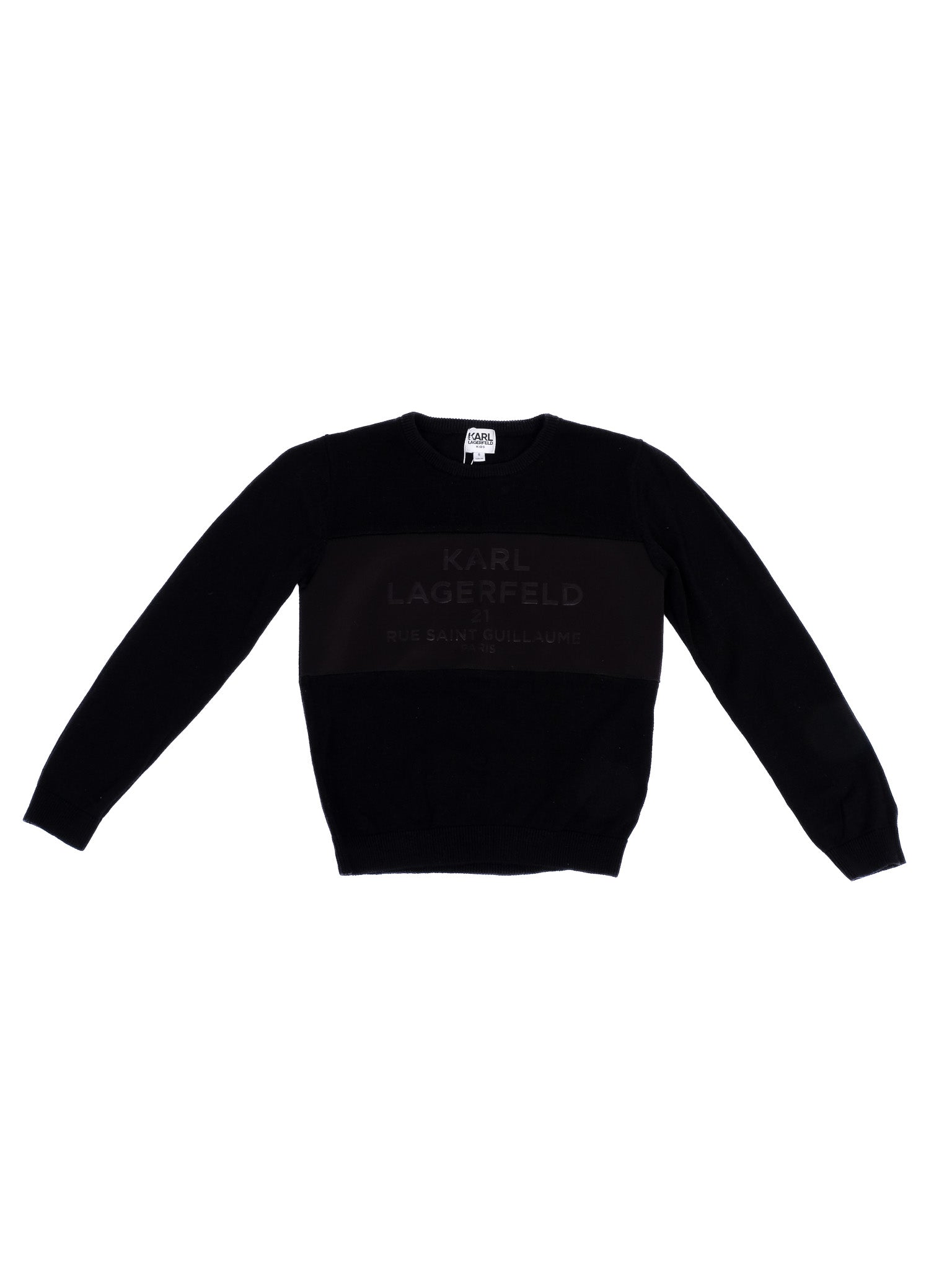 Excellent Karl Lagerfeld Kids Black Sweater Size 8