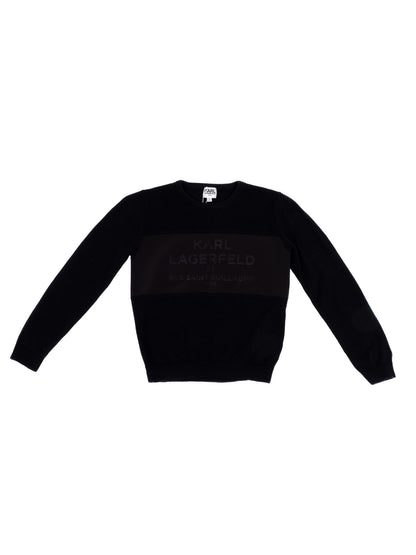 Excellent Karl Lagerfeld Kids Black Sweater Size 8