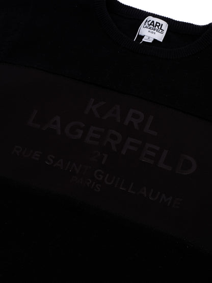 Excellent Karl Lagerfeld Kids Black Sweater Size 8