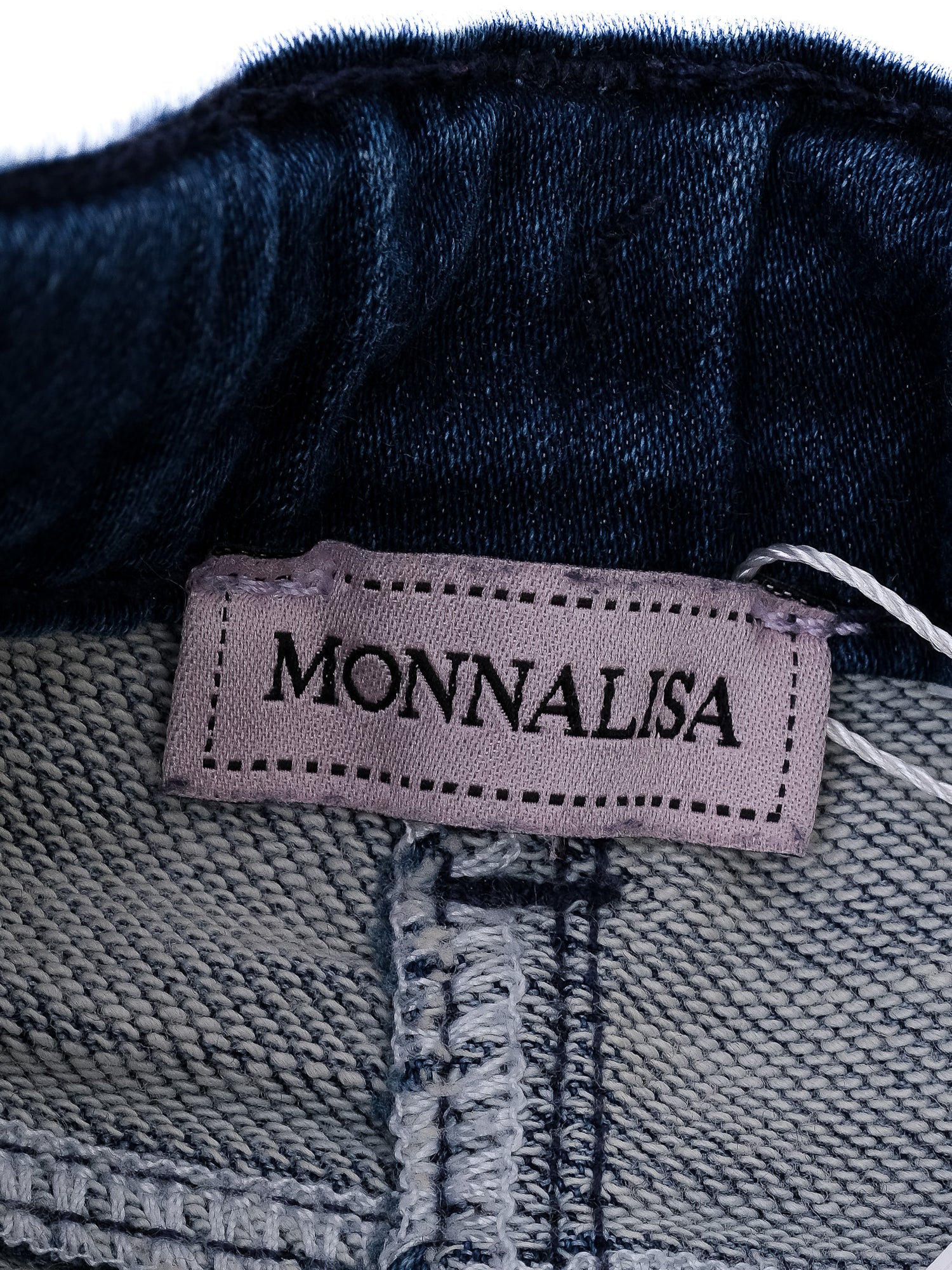Monnalisa Excellent Blue Denim Jeans with Rhinestone Detail Size 6