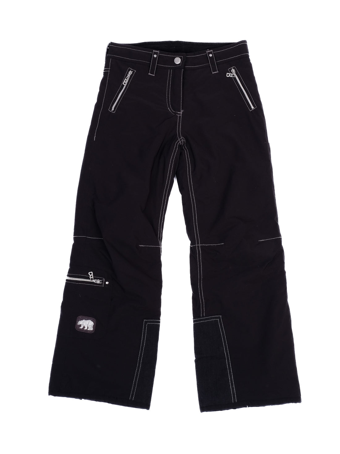 Excellent Bogner Kids Black Nylon Pants Size 5 with Embroidery