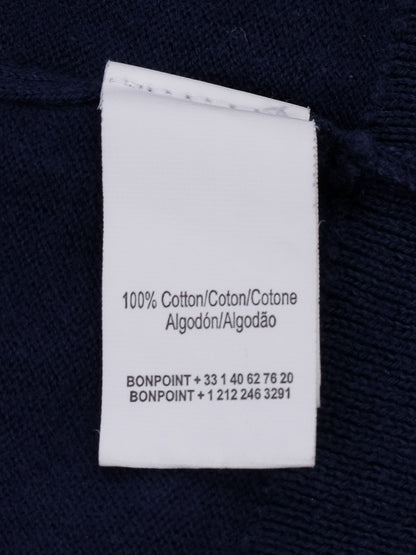 Excellent Bonpoint Navy Blue Cardigan Size 10 for Kids Cotton