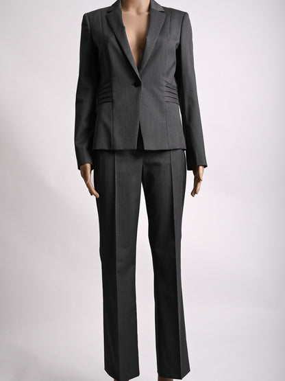 Excellent Hugo Boss Gray Cotton Pantsuit Size S for Women