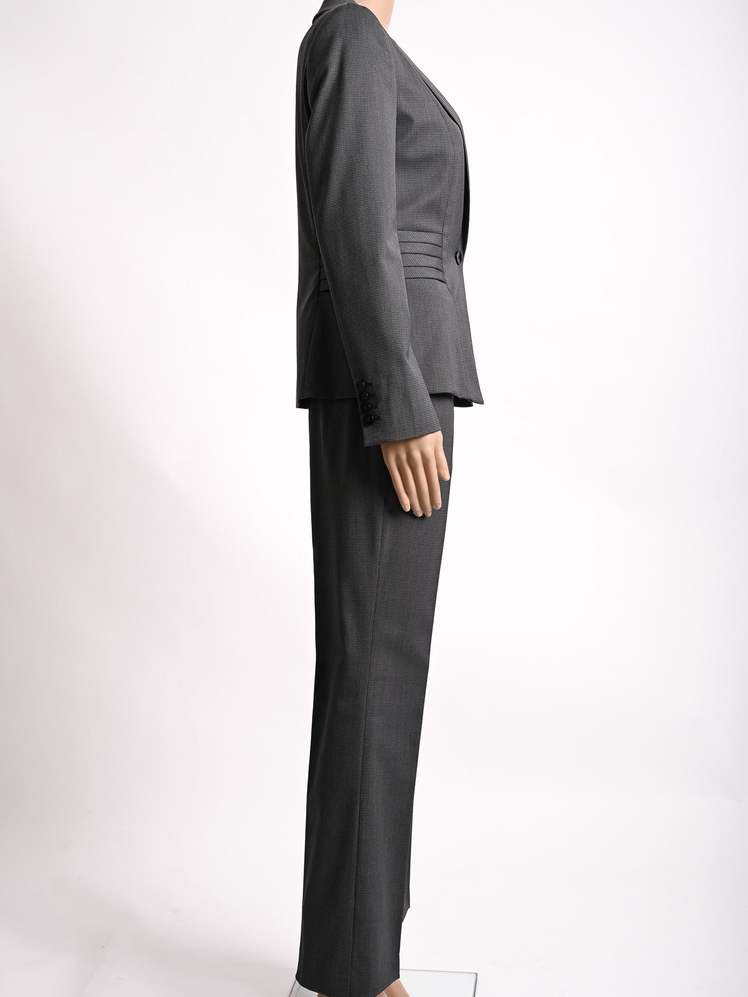 Excellent Hugo Boss Gray Cotton Pantsuit Size S for Women