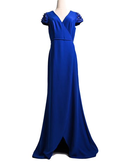 Perfect Pronovias Royal Blue Evening Gown Size M Cotton