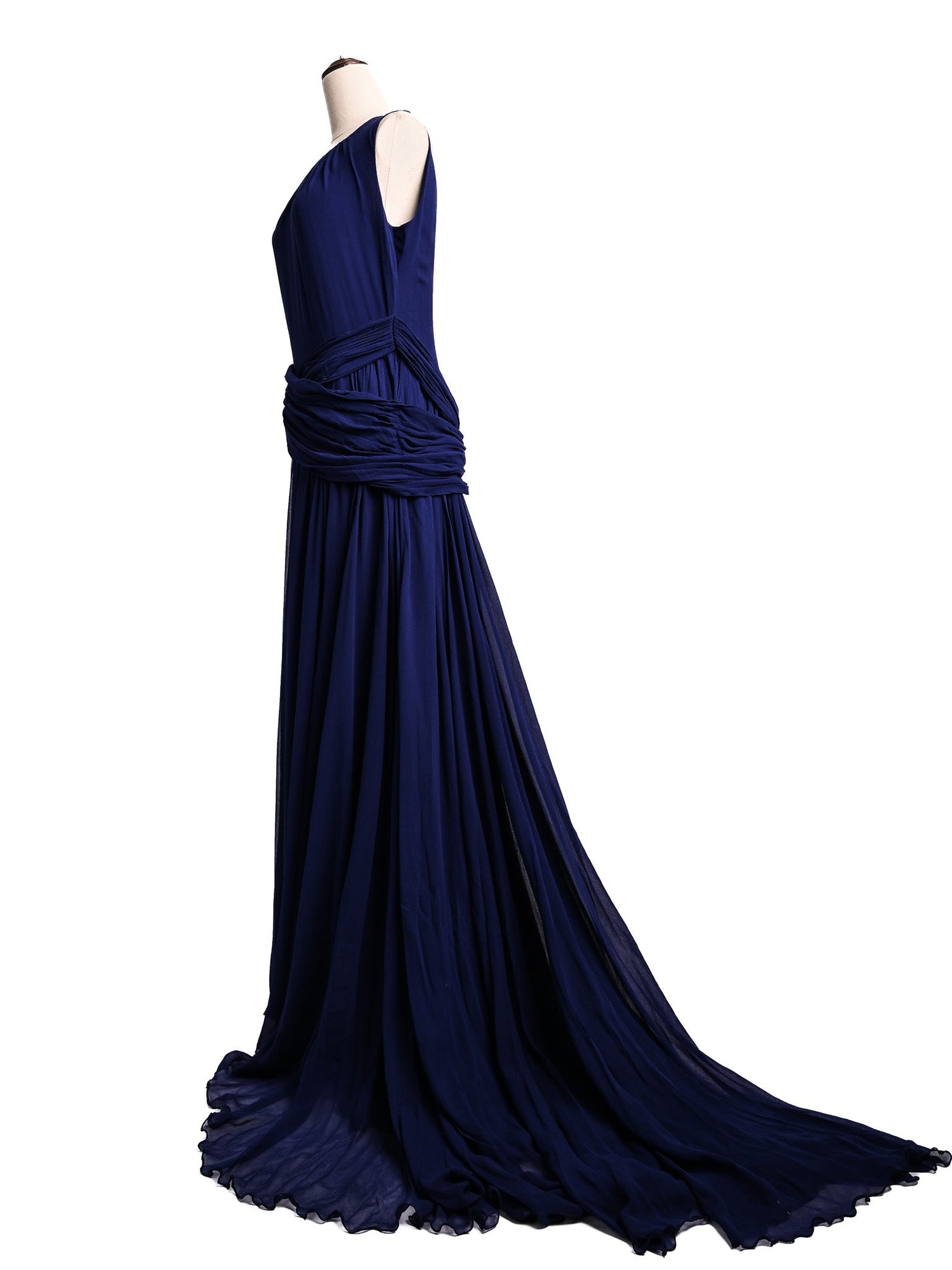 Perfect Ports Purple Silk Evening Gown Size L