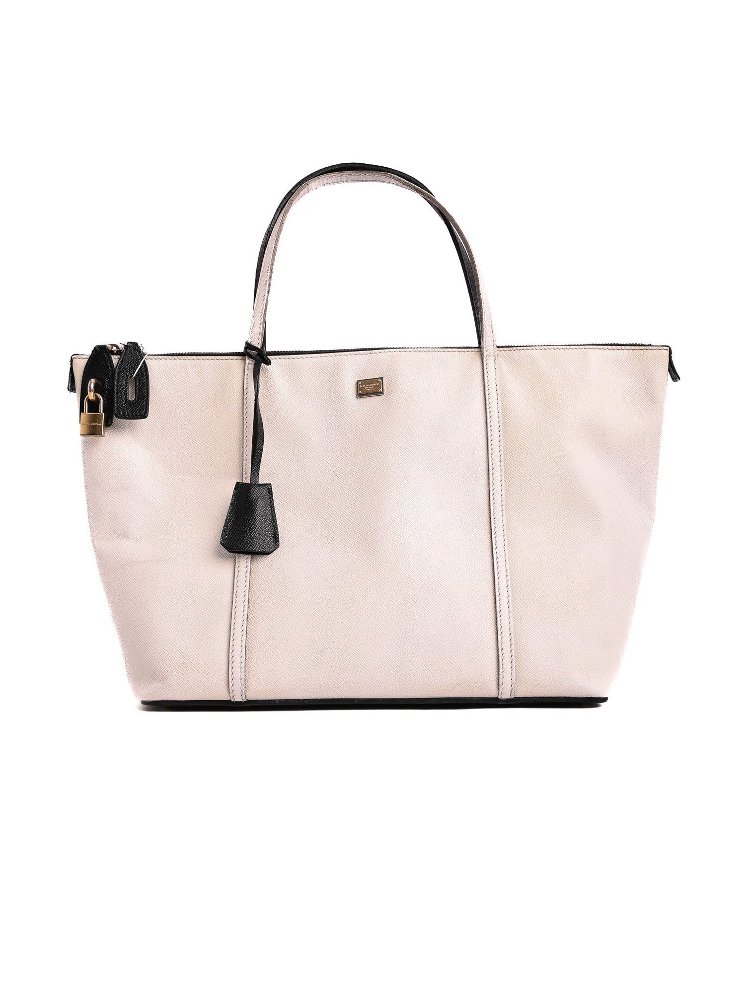 Average Condition Dolce Gabbana Two-Tone Leather Tote Bag