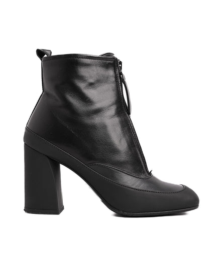 Perfect Giorgio Fabiani Black Leather Ankle Boots Size 37
