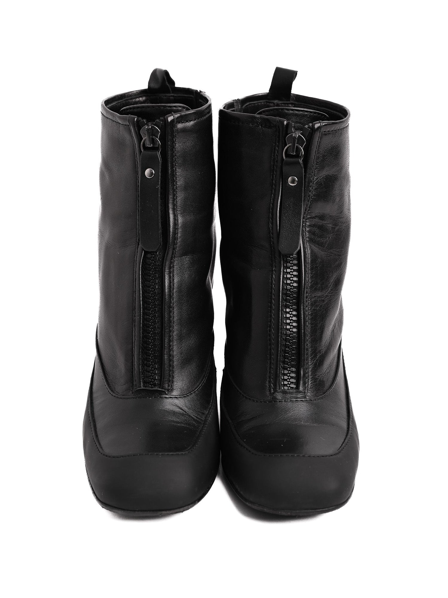 Perfect Giorgio Fabiani Black Leather Ankle Boots Size 37