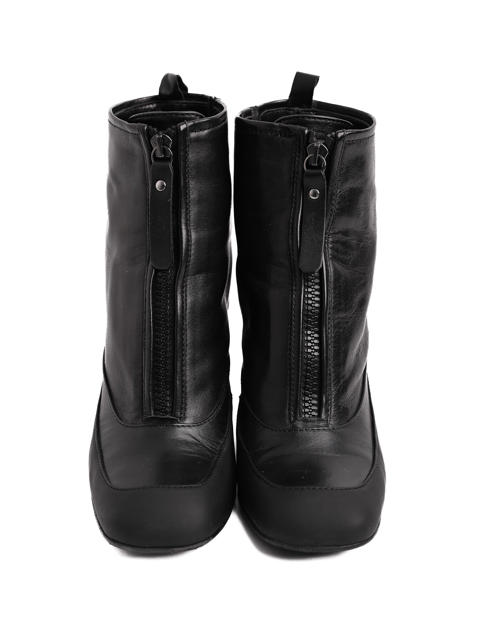 Perfect Giorgio Fabiani Black Leather Ankle Boots Size 37