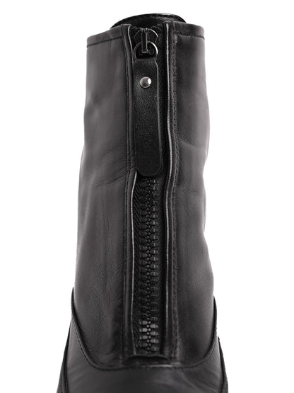 Perfect Giorgio Fabiani Black Leather Ankle Boots Size 37