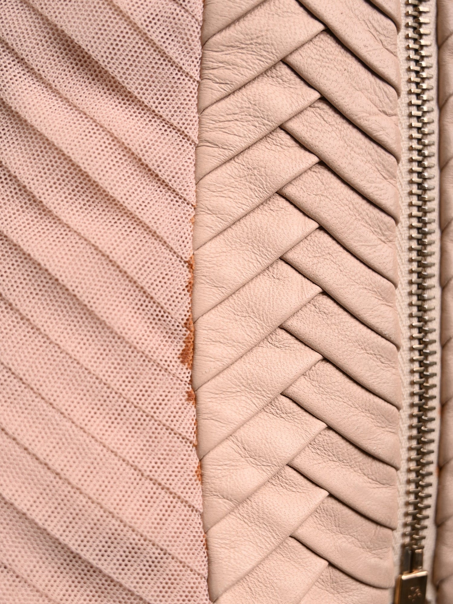 Excellent Elisabetta Franchi Pink Leather Jacket Size XS