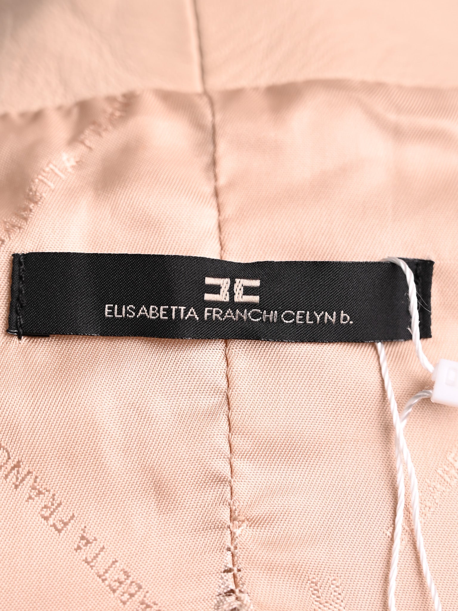 Excellent Elisabetta Franchi Pink Leather Jacket Size XS