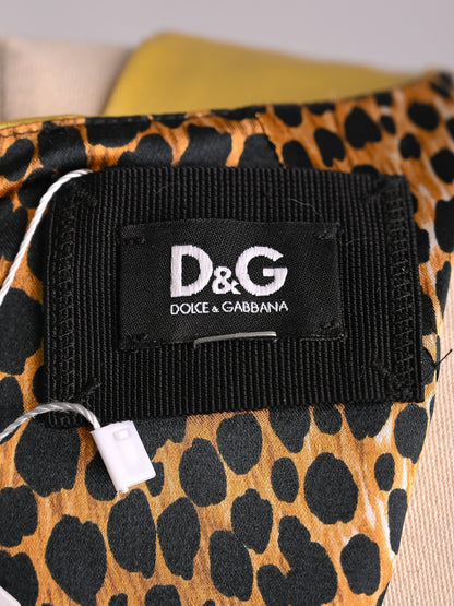 Excellent Dolce Gabbana Yellow Sleeveless Dress Size S Nylon