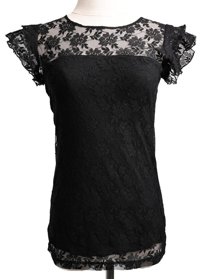 Excellent Dolce Gabbana Black Lace Blouse Size S Women
