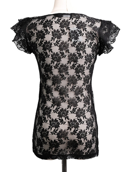 Excellent Dolce Gabbana Black Lace Blouse Size S Women