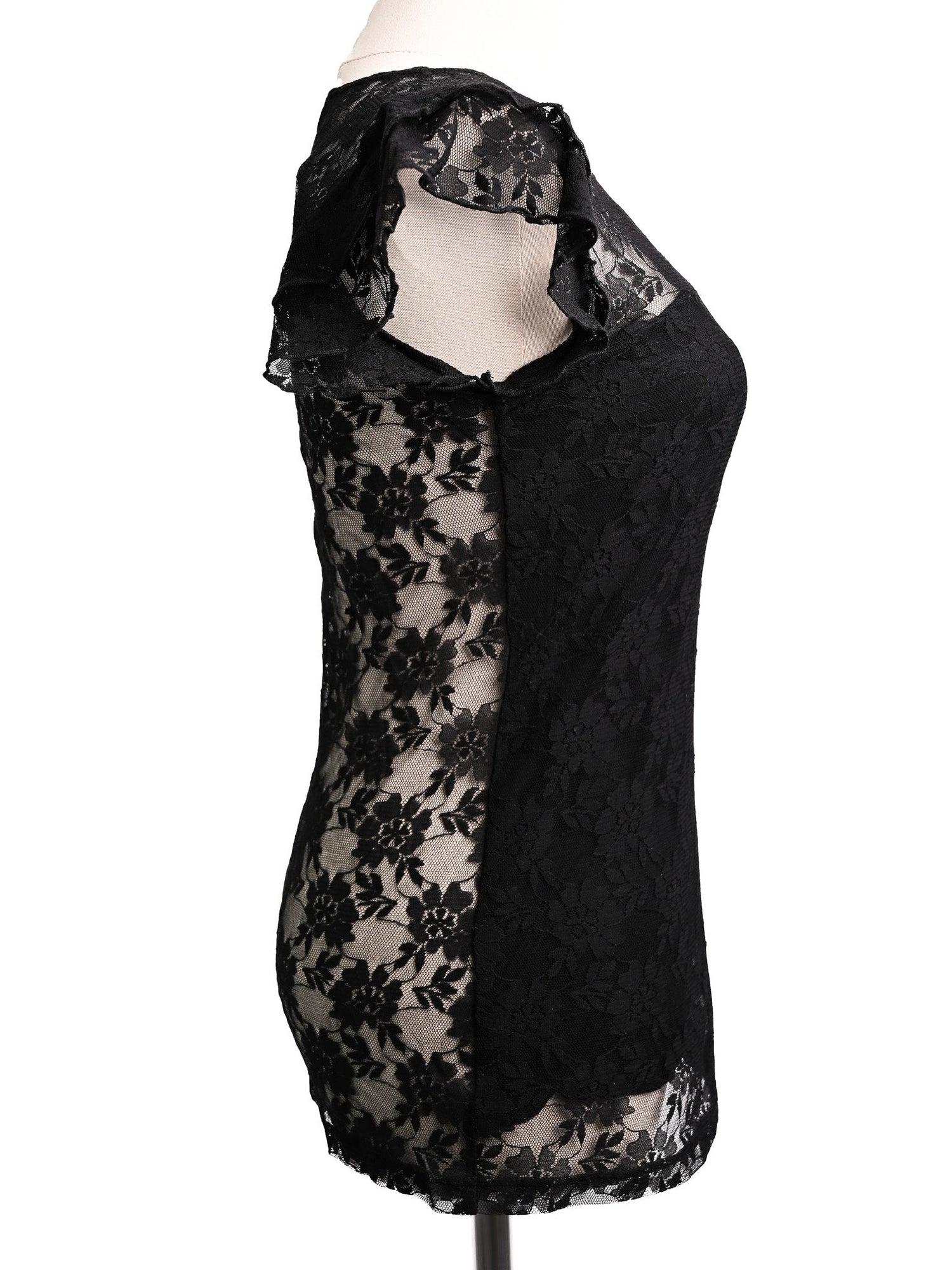 Excellent Dolce Gabbana Black Lace Blouse Size S Women