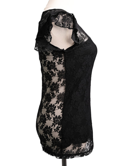 Excellent Dolce Gabbana Black Lace Blouse Size S Women