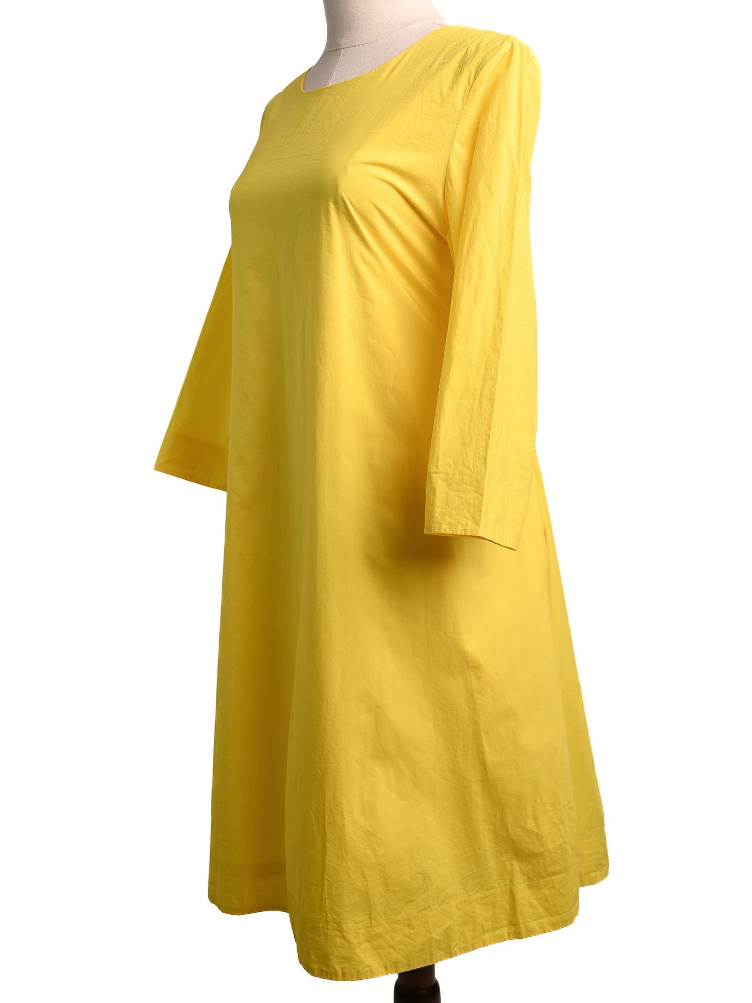 Excellent Cos Yellow Cotton Dress Size S with Waist Tie
