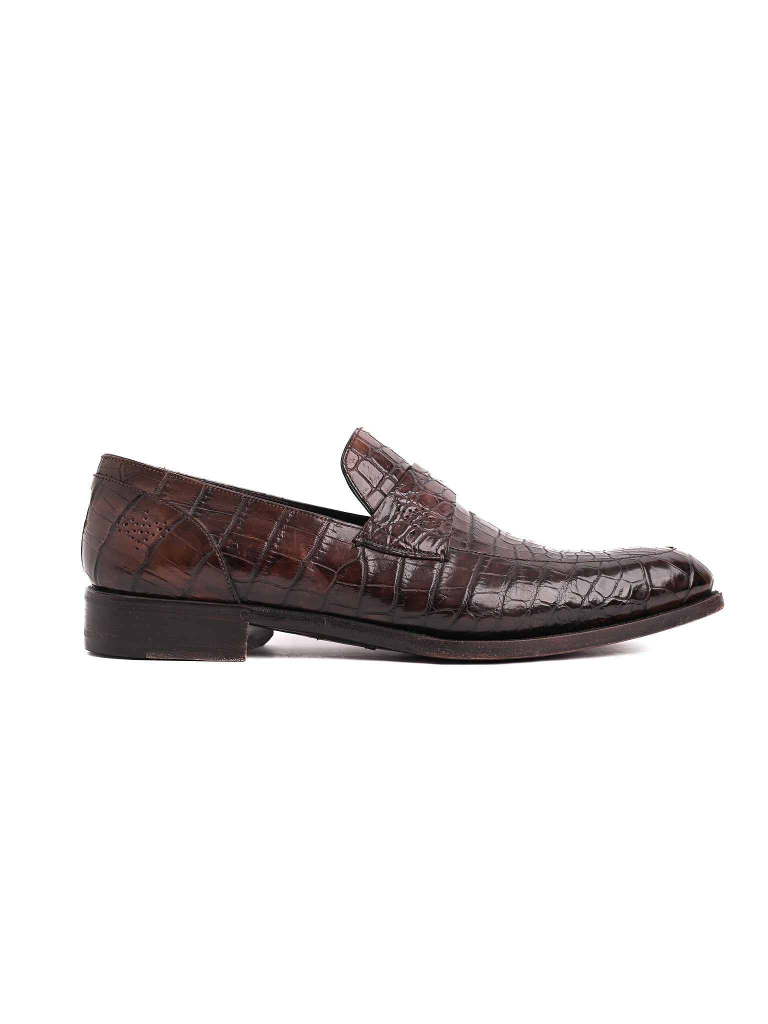 Excellent Ermenegildo Zegna Orange Leather Loafers Size 41.5